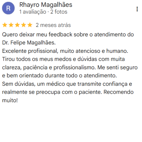 Depoimento Google Dr. Fellipe Magalhães