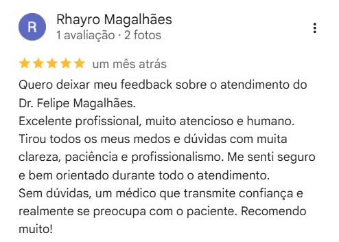 Depoimento Google Dr. Diego Moura